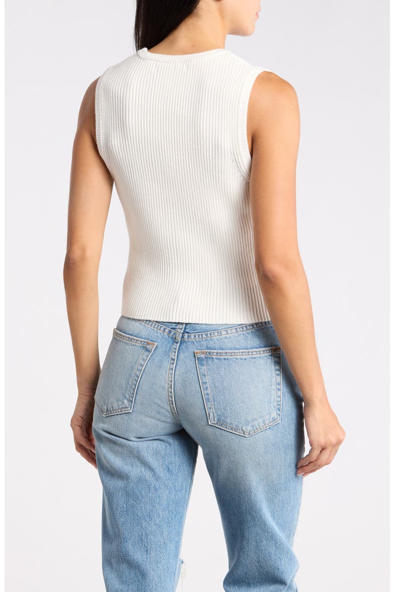 V-Neck Ribbed Sweater Vest, Alternate, color, IVORY
