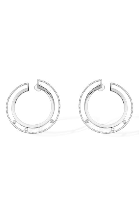 Move Romane 18K Gold & Diamond Hoop Earrings