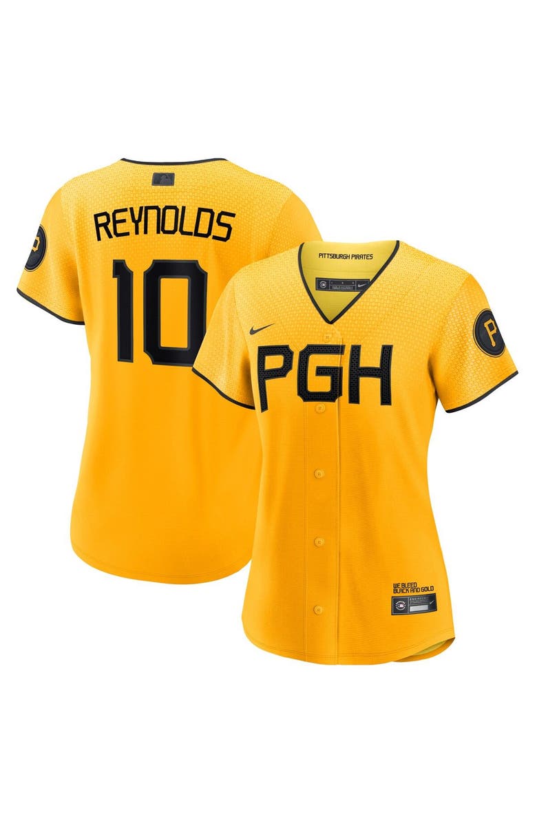 Nike Women's Nike Bryan Reynolds Gold Pittsburgh Pirates City Connect Replica Player Jersey, Main, color, Gold