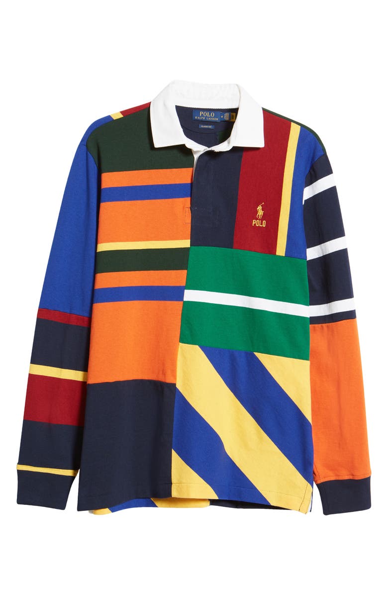 Polo Ralph Lauren Men's Classic Fit Colorblock Long Sleeve Polo, Alternate, color, 