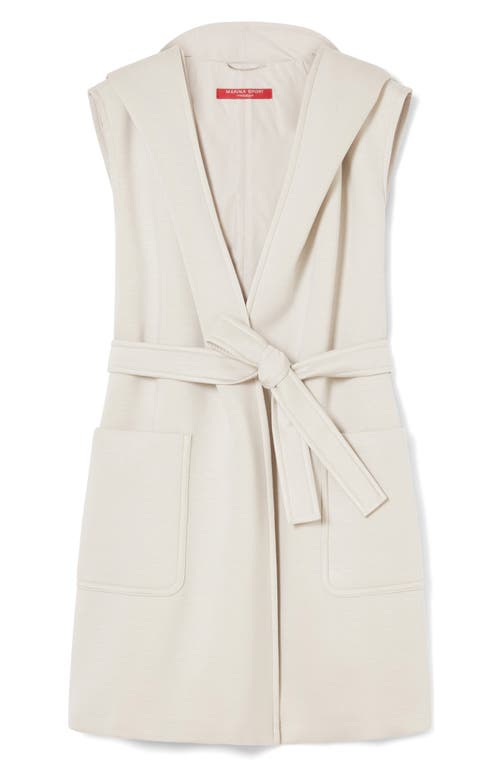 Marina Rinaldi Abbono Hooded Scuba Vest In Neutral