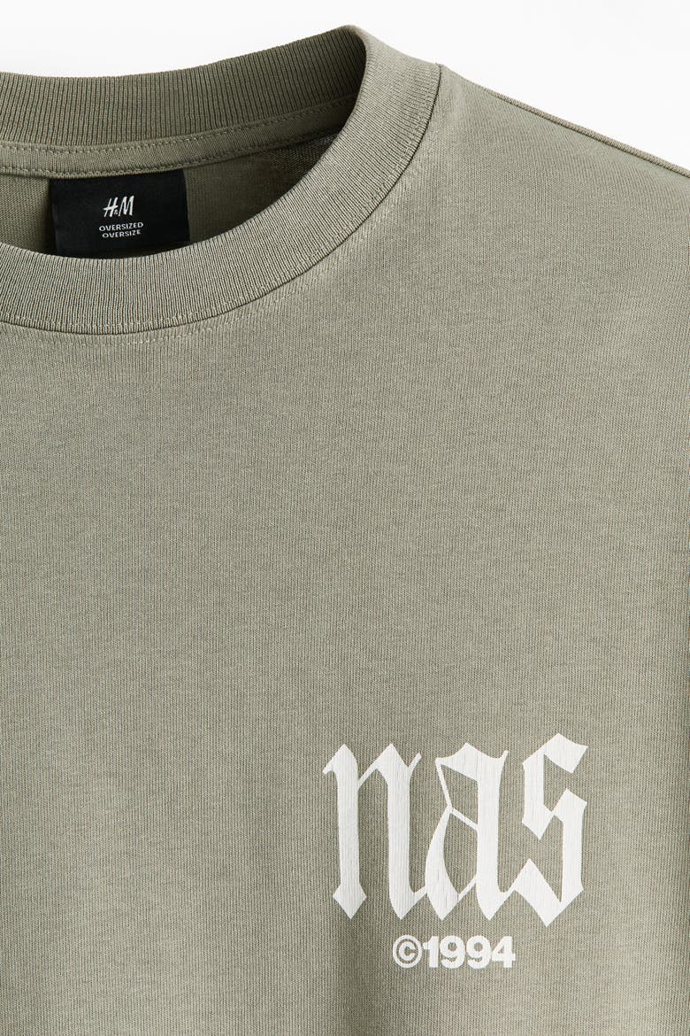 Oversized Fit T-shirt, Alternate, color, Dusty olive green/Nas