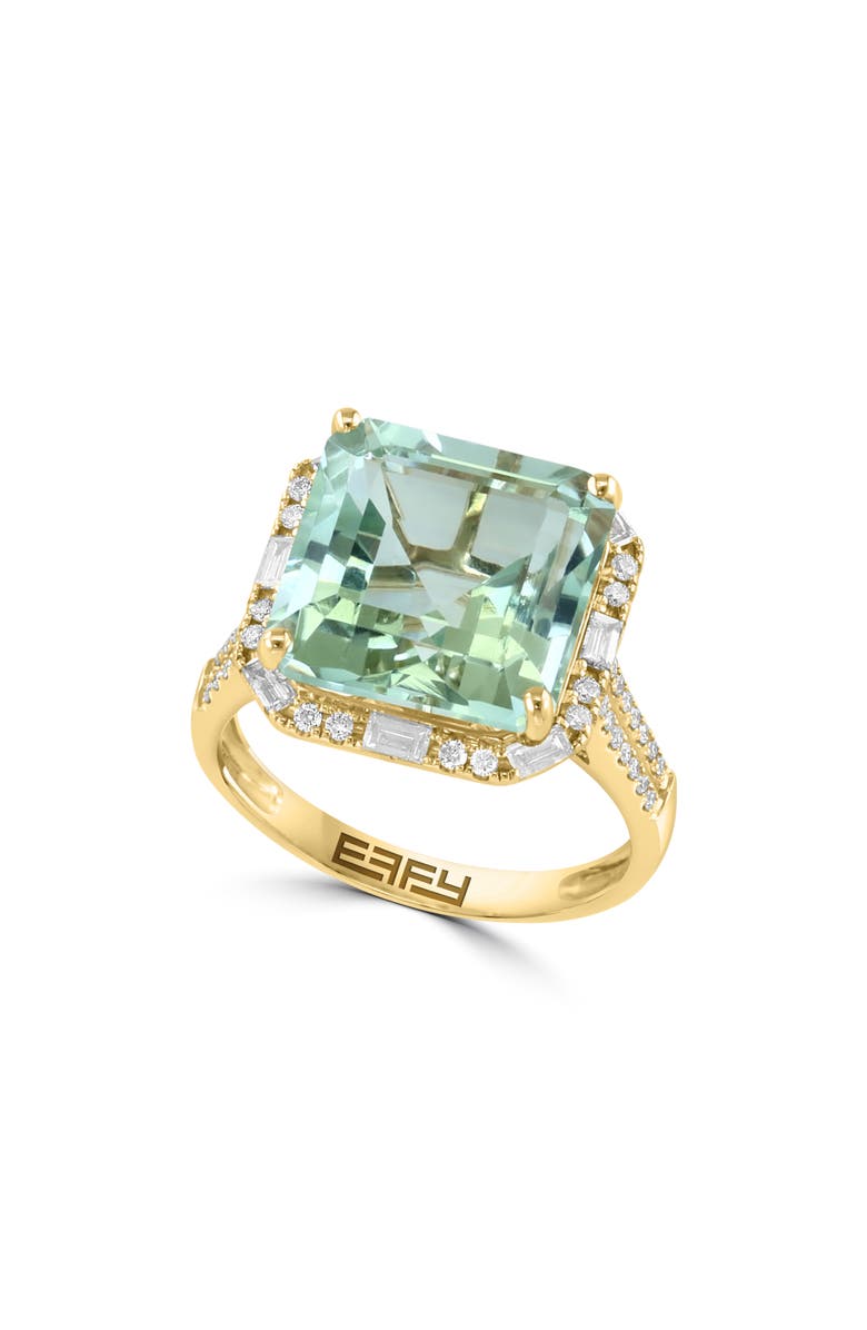 EFFY Diamond & Green Amethyst Ring, Main, color, 