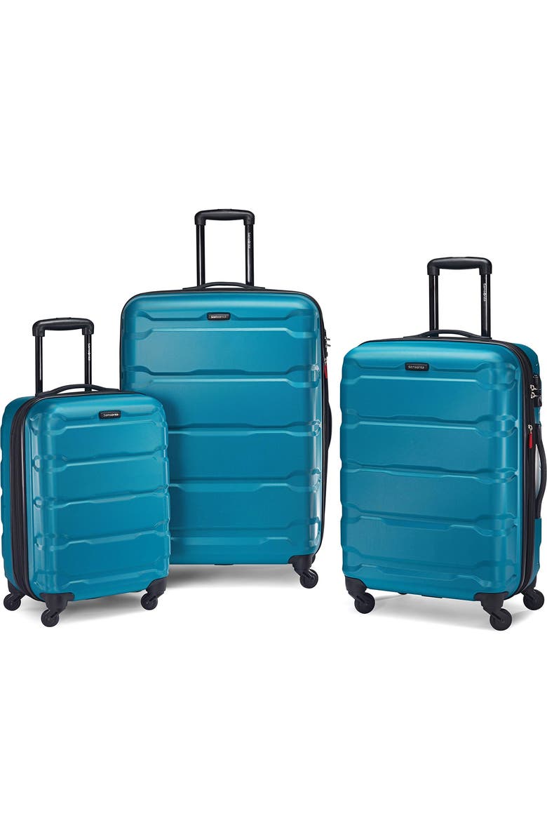 Samsonite Omni PC 3-Piece Set (20/24/28) Hardside Expandable Luggage with Spinner Wheels, Main, color, Caribbean Blue