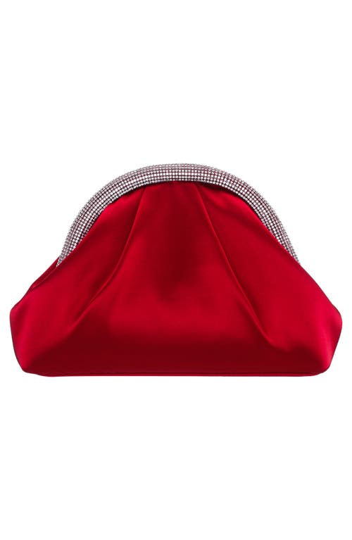 Nina Jane Frame Clutch In Red Rouge