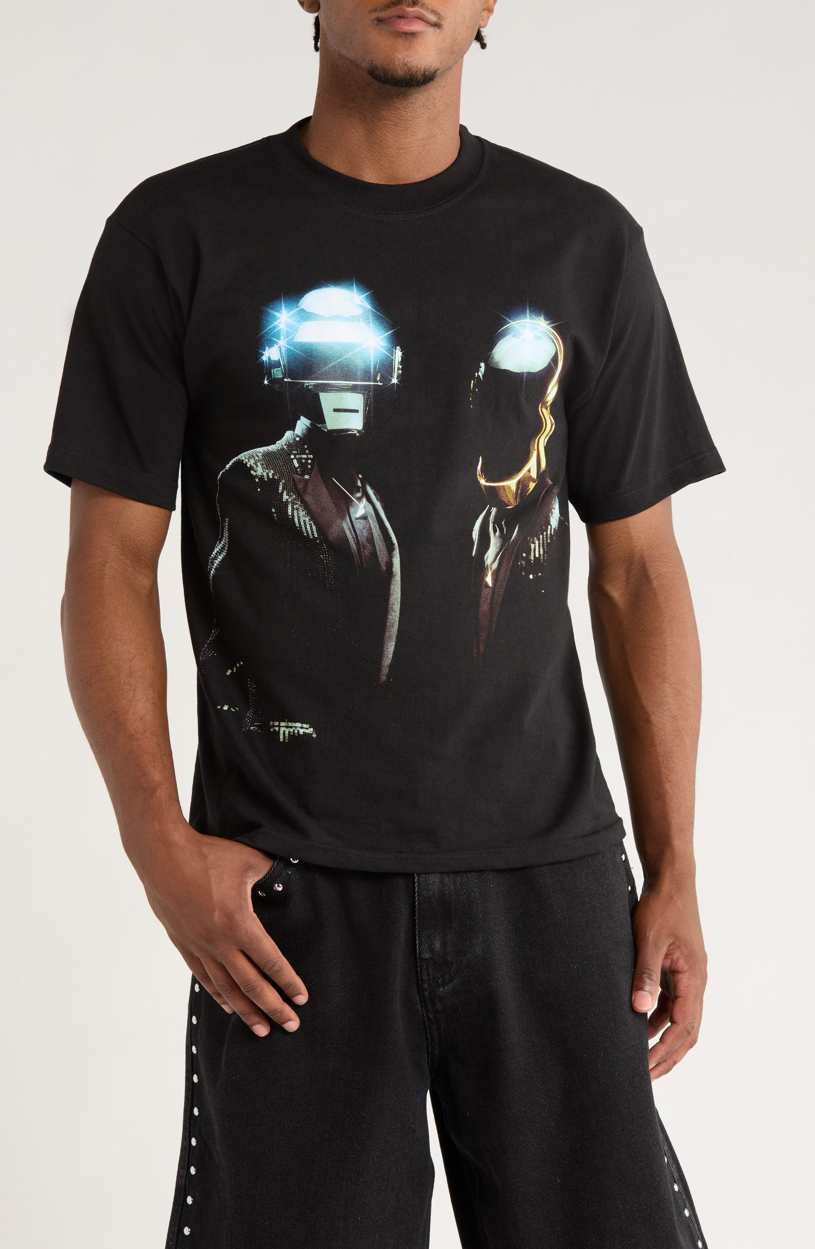 x Daft Punk Duo Cotton Graphic T-Shirt (Men) | Nordstrom