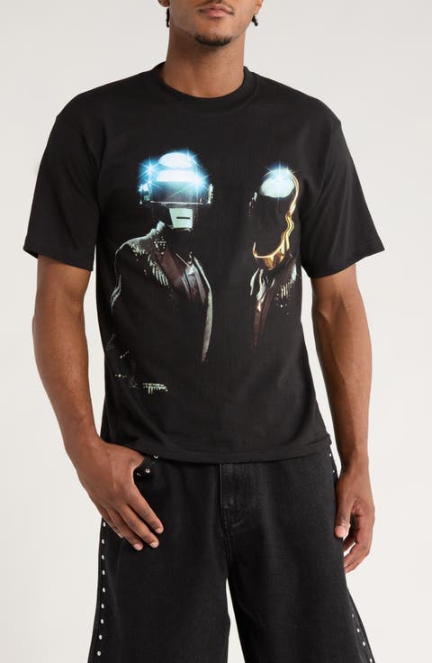 x Daft Punk Duo Cotton Graphic T-Shirt