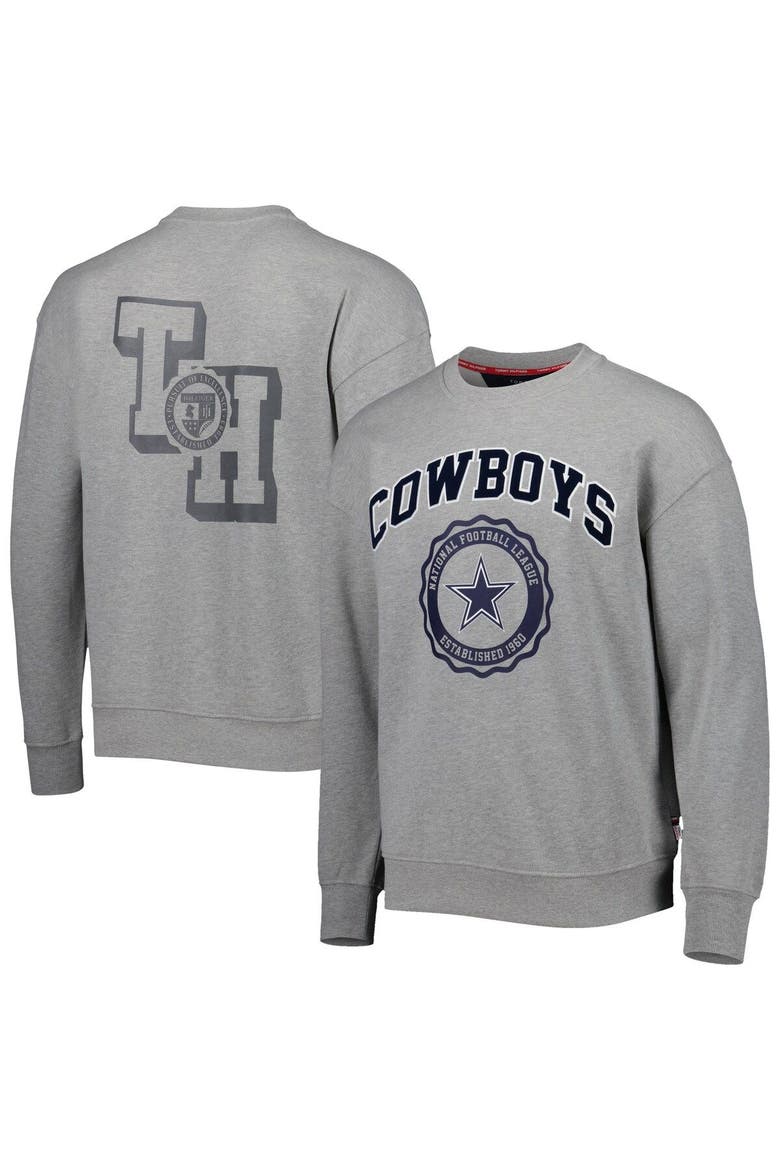 Men's Tommy Hilfiger Heather Gray Dallas Cowboys Ronald Crew Sweatshirt, Main, color, Heather Gray