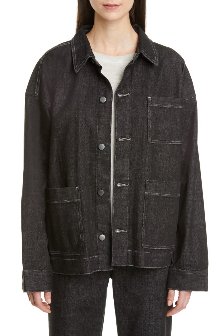 Organic Cotton Blend Chore Jacket (Nordstrom Exclusive), Alternate, color, VINTAGE BLACK