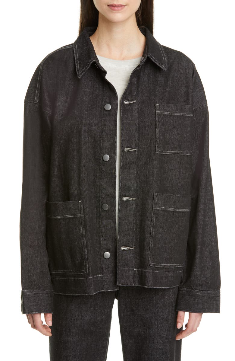 Eileen Fisher Organic Cotton Blend Chore Jacket, Alternate, color,