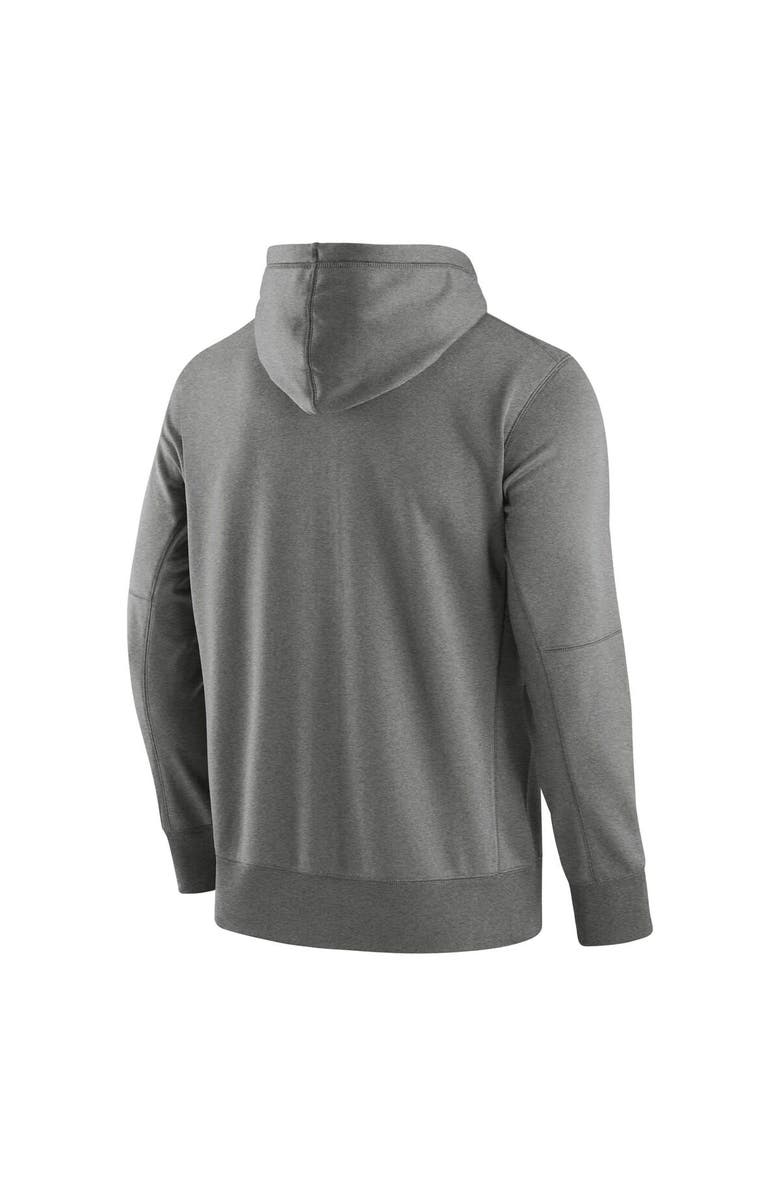 Nike Men's Nike Heathered Gray Oklahoma Sooners Logo Stack Performance Full-Zip Hoodie, Alternate, color, 