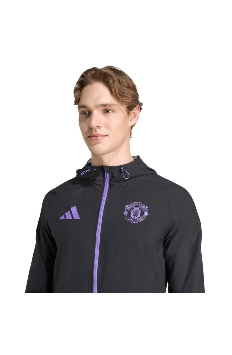 adidas Men's adidas Black Manchester United 2025/26 Tiro Vis Tech Travel Jacket, Alternate, color, Black
