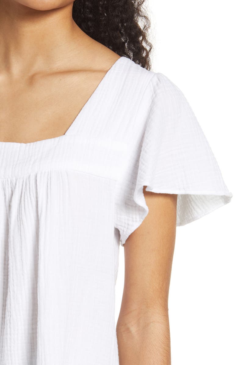 Caslon<sup>®</sup> Caslon Square Neck Cotton Blouse, Alternate, color, 