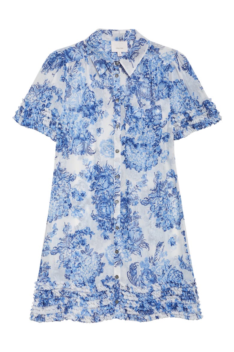 Print Ruffle Minidress, Alternate, color, ENDLESS SKY MULTI