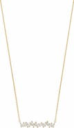 Bearfruit Jewelry Sterling Silver 18k Gold Plated Clara Abstract Crystal Necklace Dainty