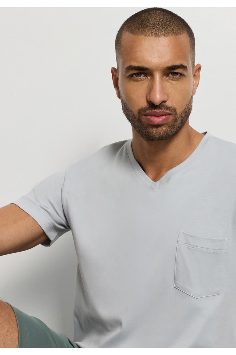 Night And Day Cotton V-Neck Pajama Set, Alternate, color, Studio Green