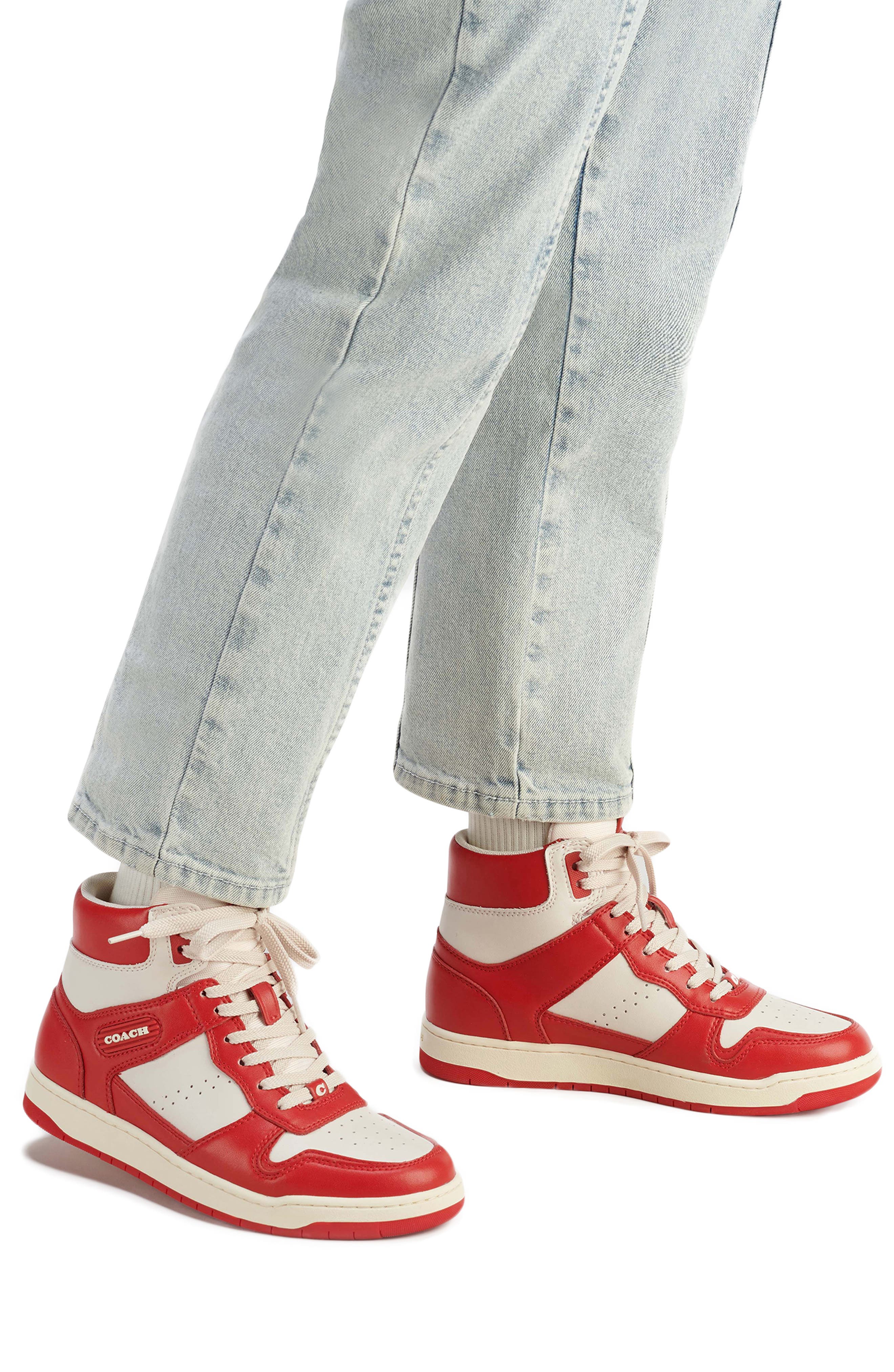 COACH Retro High Top Sneaker, Alternate, color, 