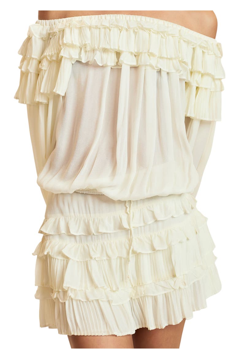Off Shoulder Ruffle Blouse, Alternate, color, Off White