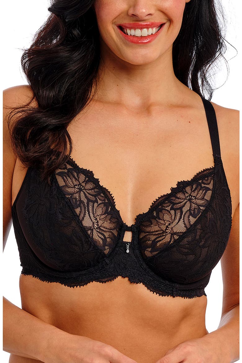 Abellia Underwire Bra, Main, color, BLACK