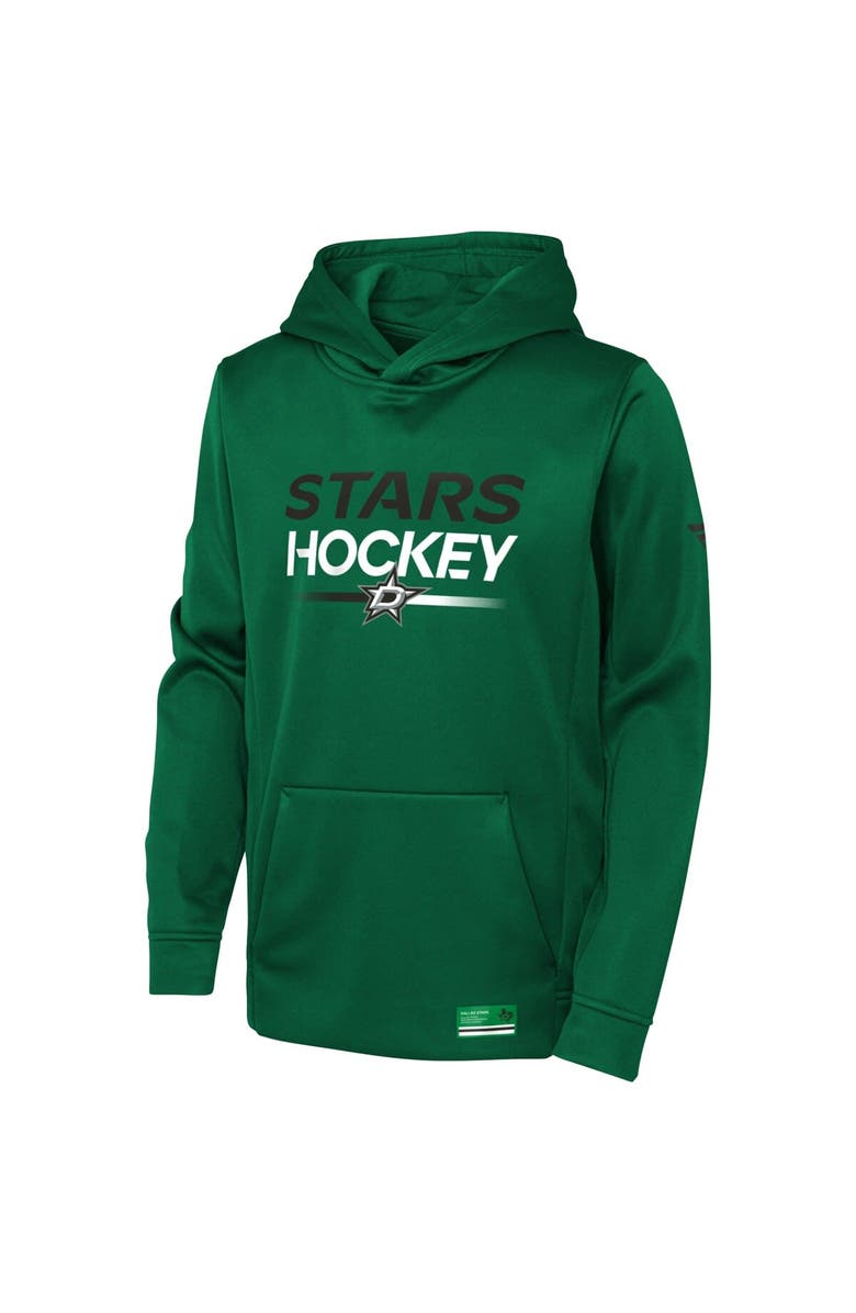 FANATICS Youth Fanatics Branded Kelly Green Dallas Stars Authentic Pro Pullover Hoodie, Alternate, color,