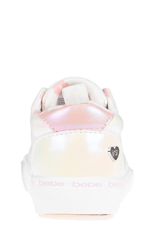 Bebe Kids' Heart Shimmer Sneaker In White