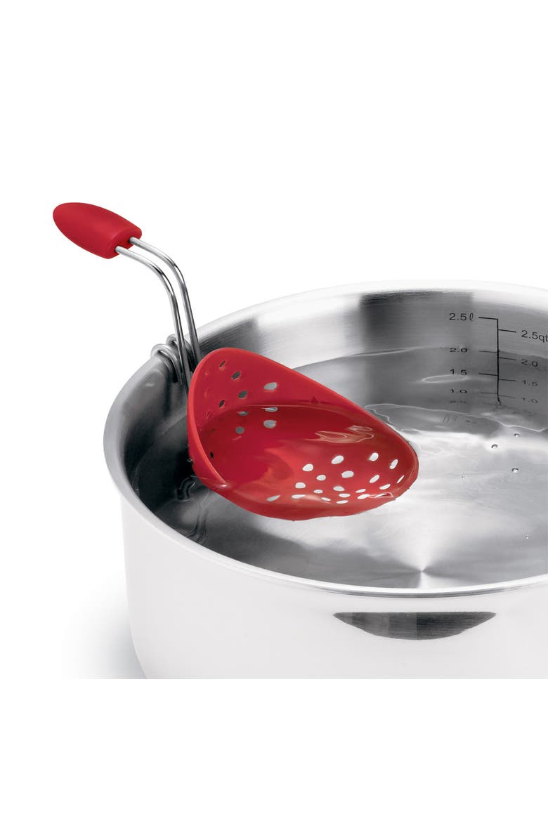 CUISIPRO Silicone Egg Poacher Set of 2 With Pan Clips, Alternate, color, Red