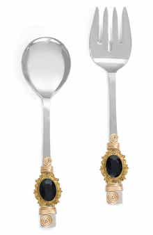 Midnight Constellation Embellished 2-Piece Salad Serving Set