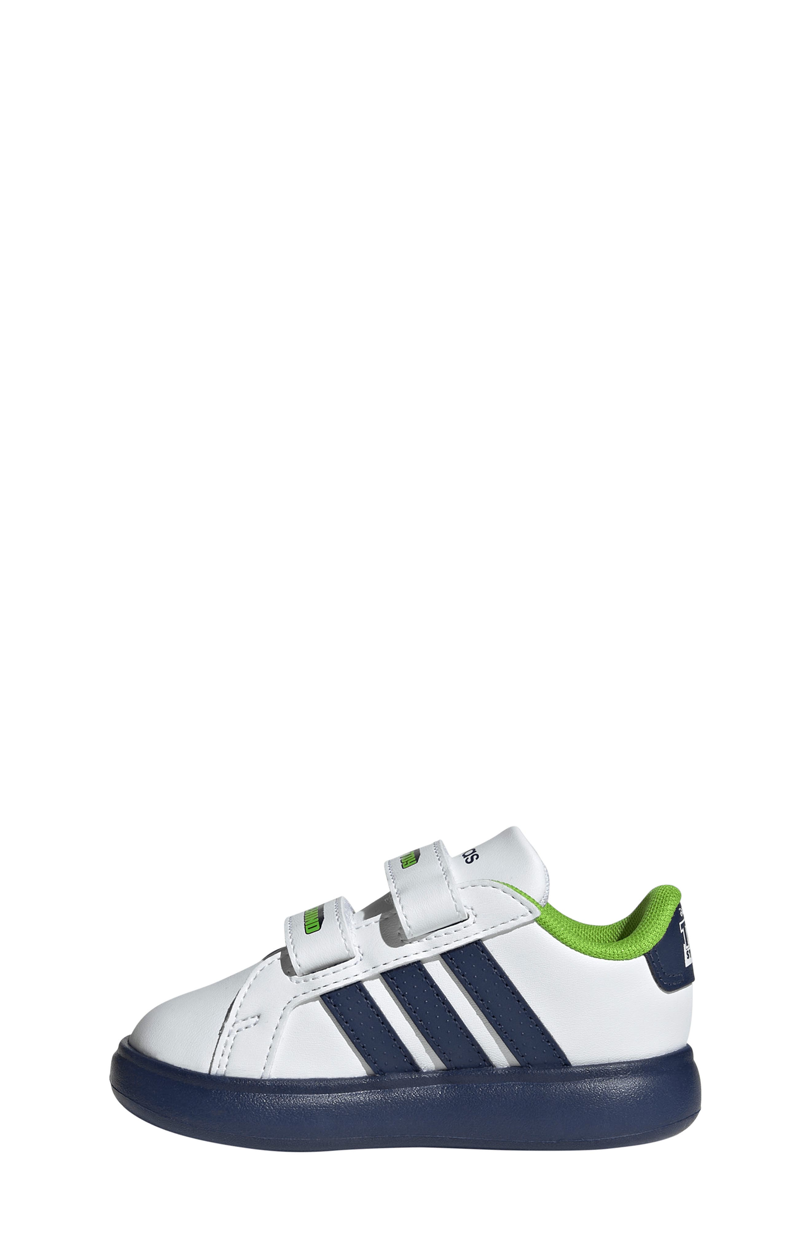 Lightorama Grand Court Sneaker, Alternate, color, WHITE/ DARK BLUE/ OFF WHITE