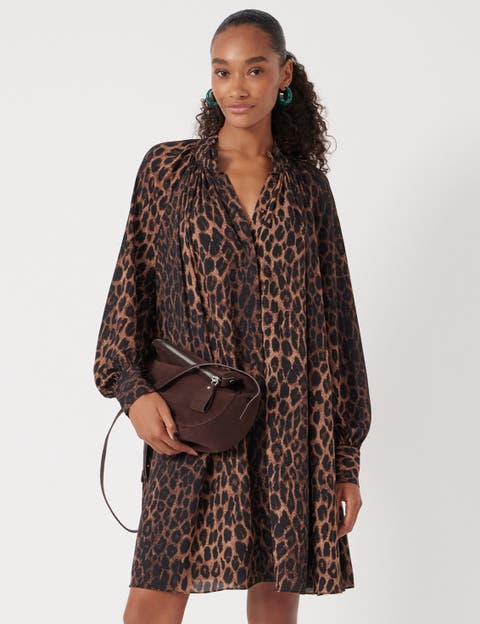 Printed Chiffon Mini Dress
