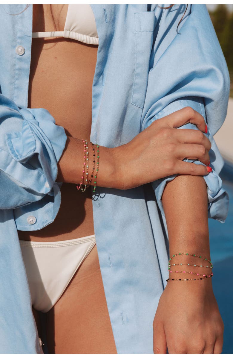 Set & Stones Kaz Bracelet, Alternate, color, Gold / Black