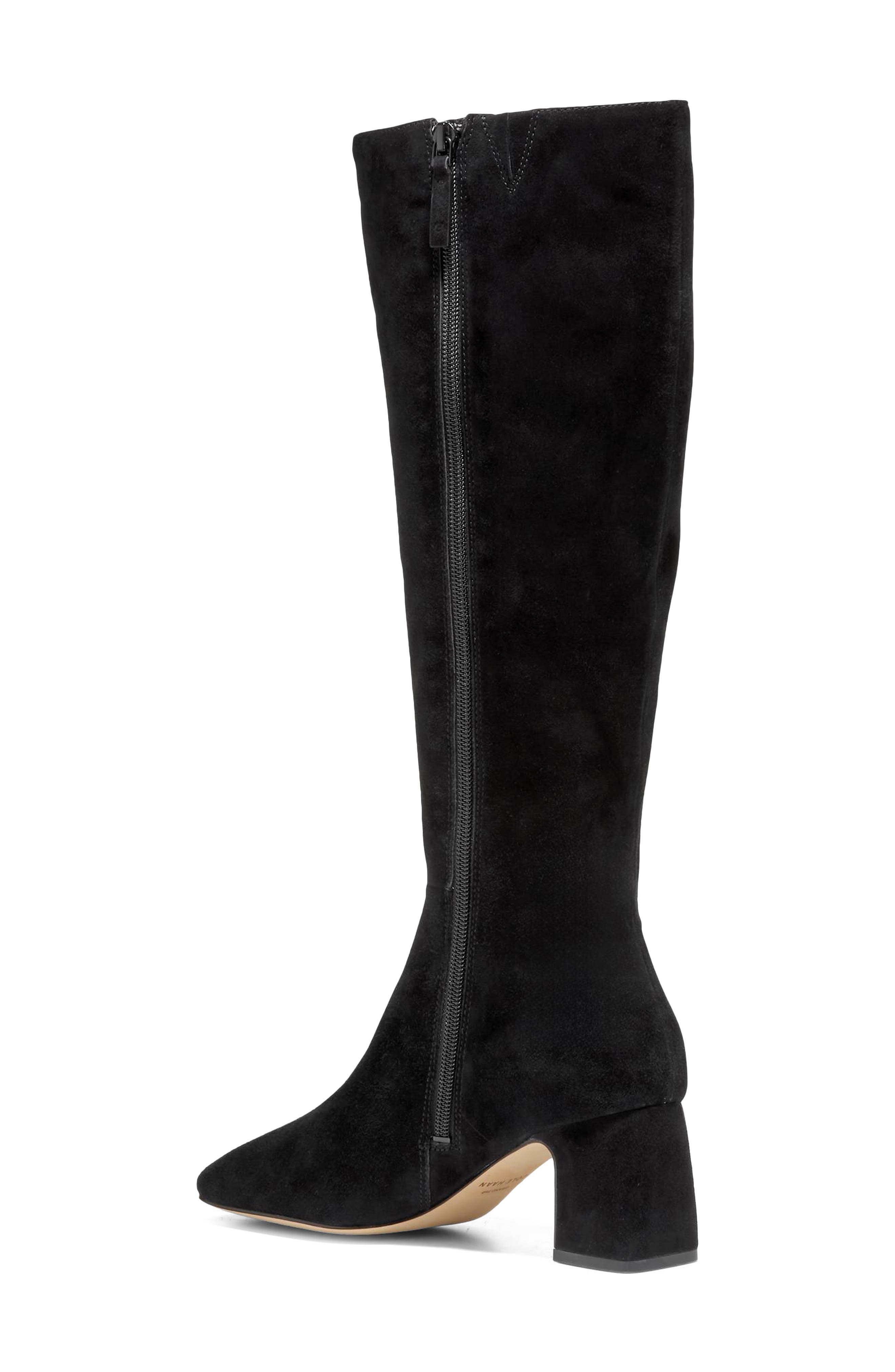 Cole Haan Georgette Tall Boot, Alternate, color, Black Lux Suede