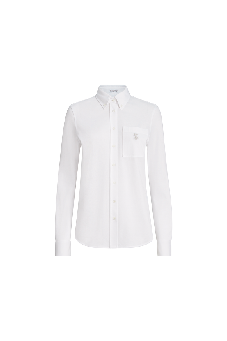 Piqué shirt, Alternate, color, White