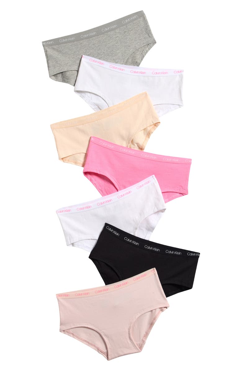Calvin Klein Kids' Assorted 7-Pack Hipster Briefs, Main, color, Basic Pack