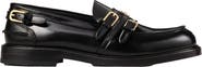 SANDRO Leather loafers with buckles