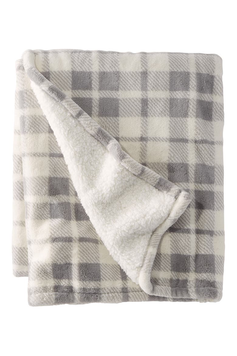 Wicked Plush Fleece Throw Blanket, Main, color, GRAY
