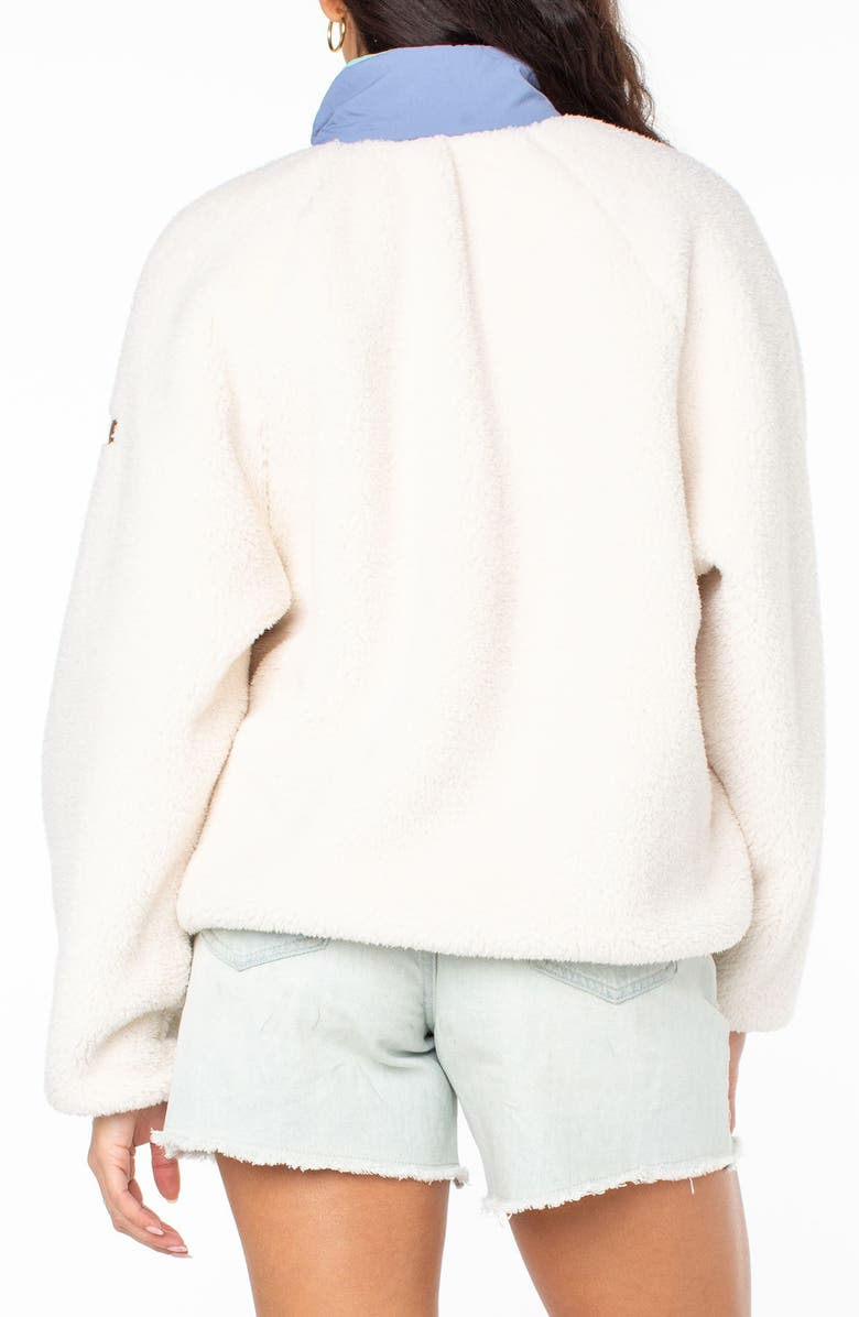 Roxy Kipsie Fleece Pullover, Alternate, color, Egret