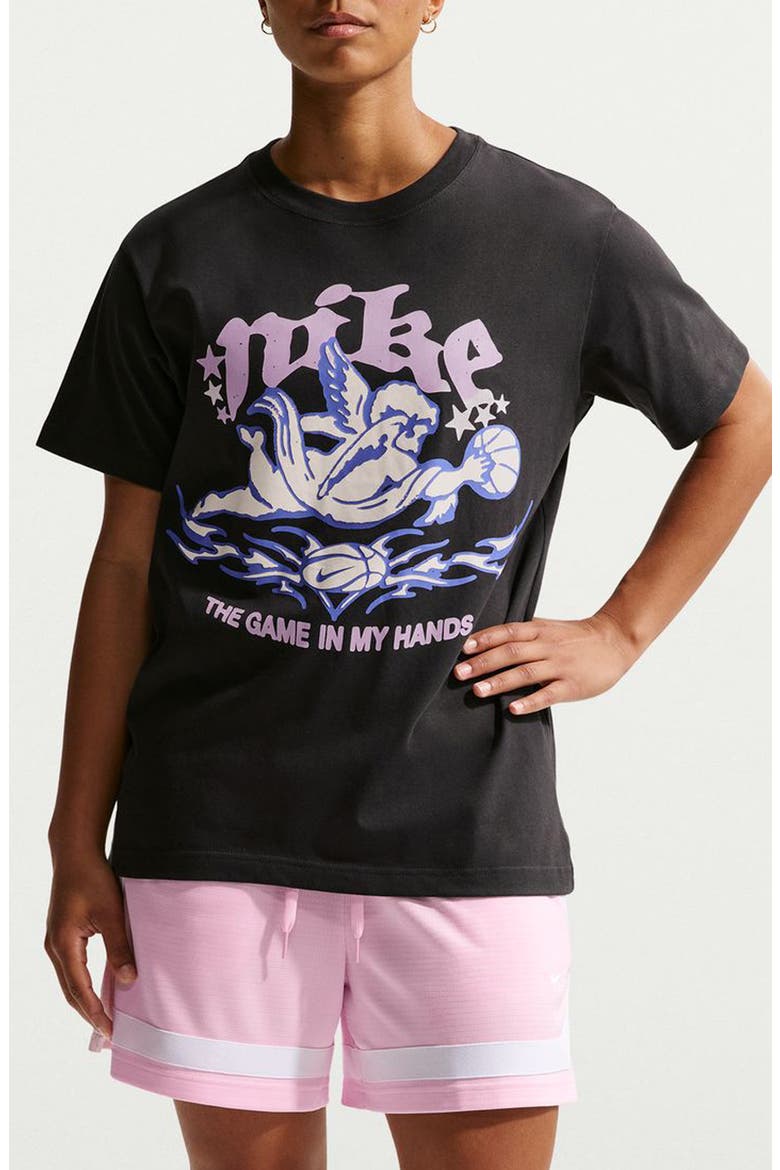 Cotton Graphic T-Shirt, Main, color, OFF NOIR