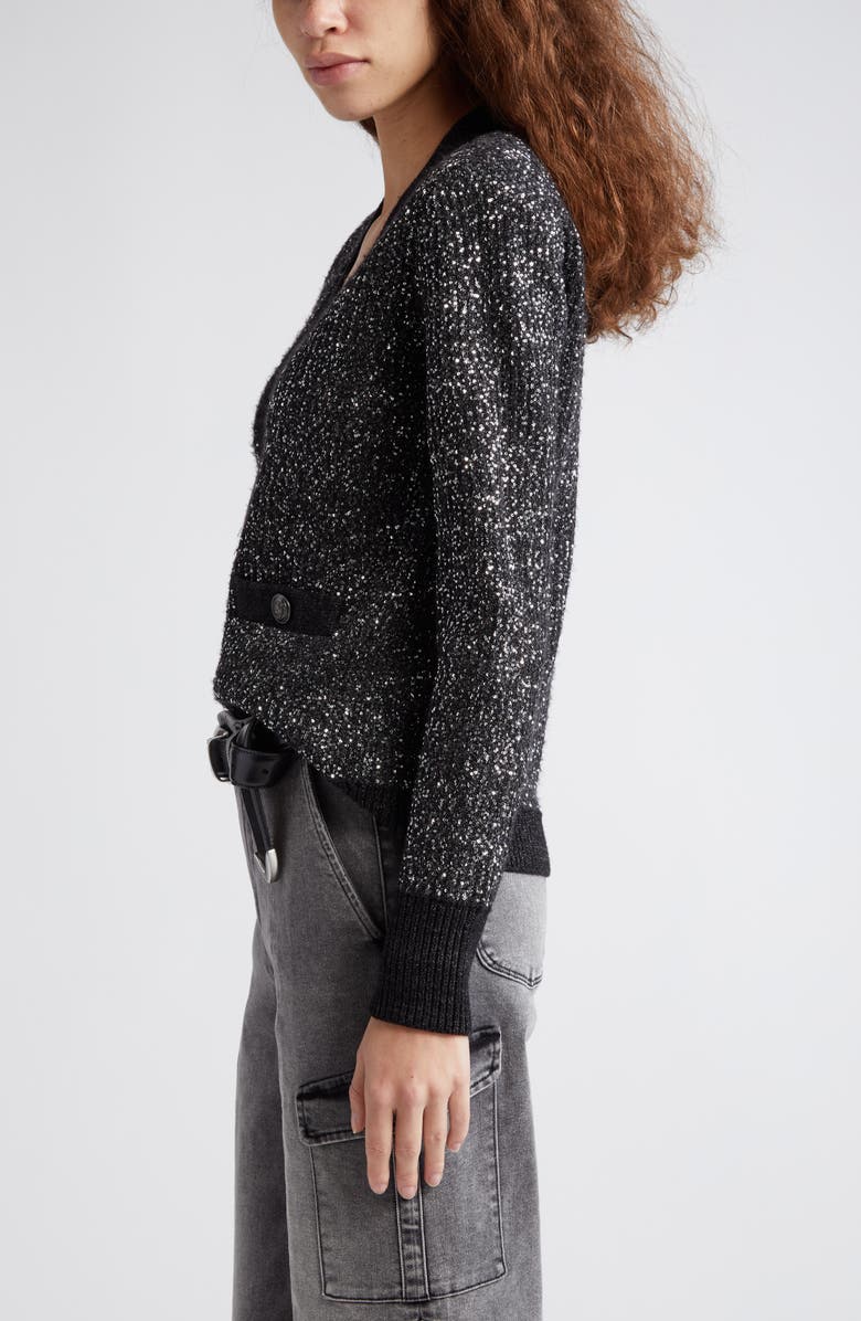 L'AGENCE Jinny Sequin Cardigan, Alternate, color, 
