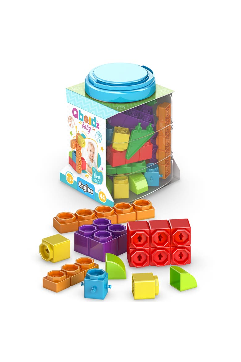 Qboidz Baby My First Steps Medium 44 Piece Brick Set, Dualdimension, Main, color, Multicolored