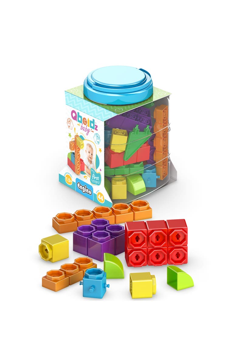 Engino Qboidz Baby My First Steps Medium 44 Piece Brick Set, Dualdimension, Main, color, Multicolored