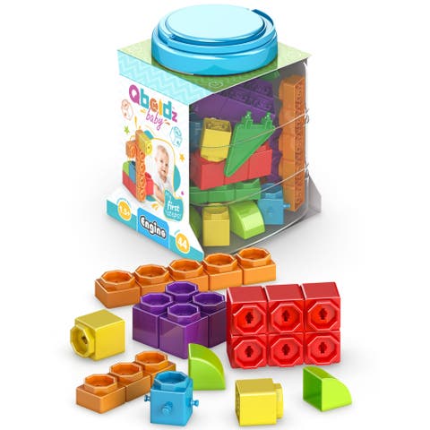 Qboidz Baby My First Steps Medium 44 Piece Brick Set, Dualdimension