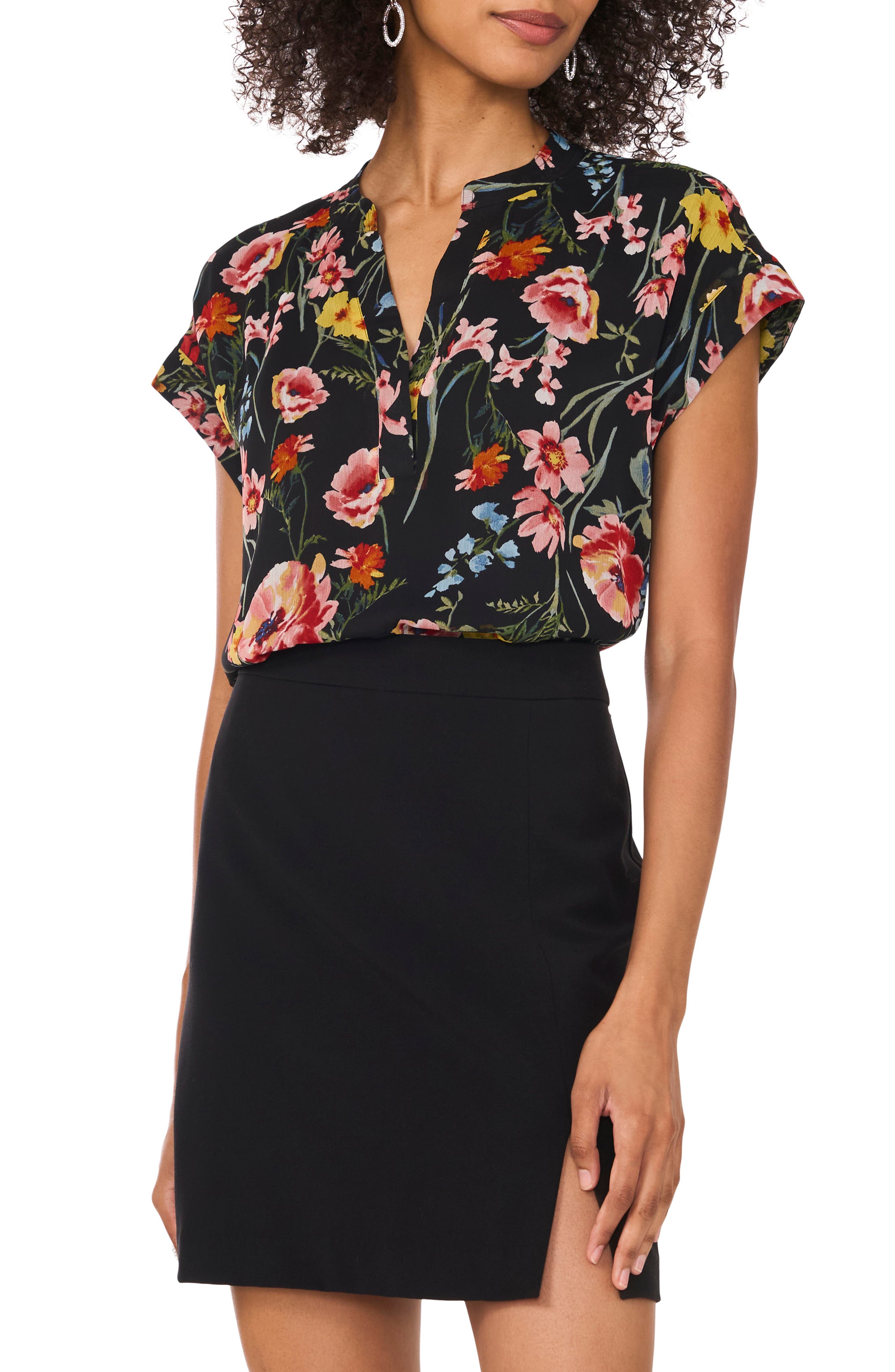 vince camuto floral blouse