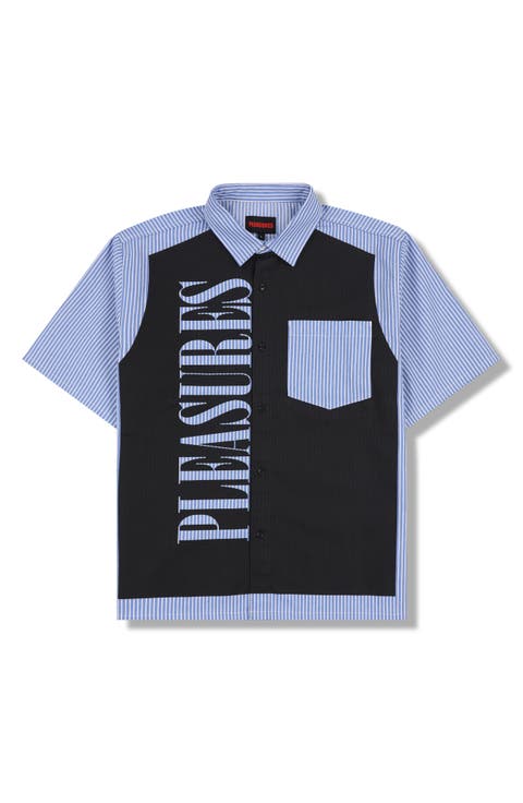 Onyx Stripe Graphic Button-Up Shirt