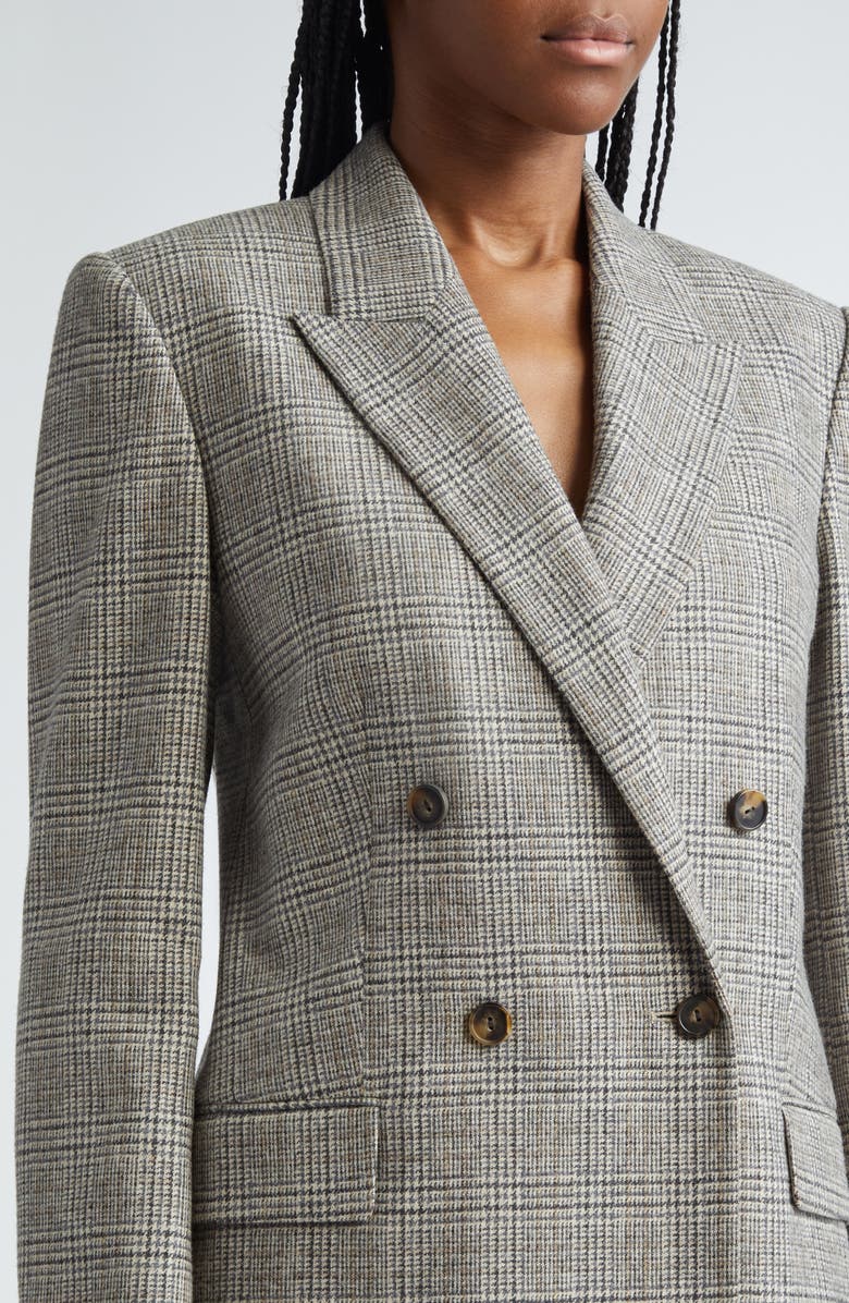 Vince Glen Plaid Double Breasted Blazer, Alternate, color, Heritage Grey