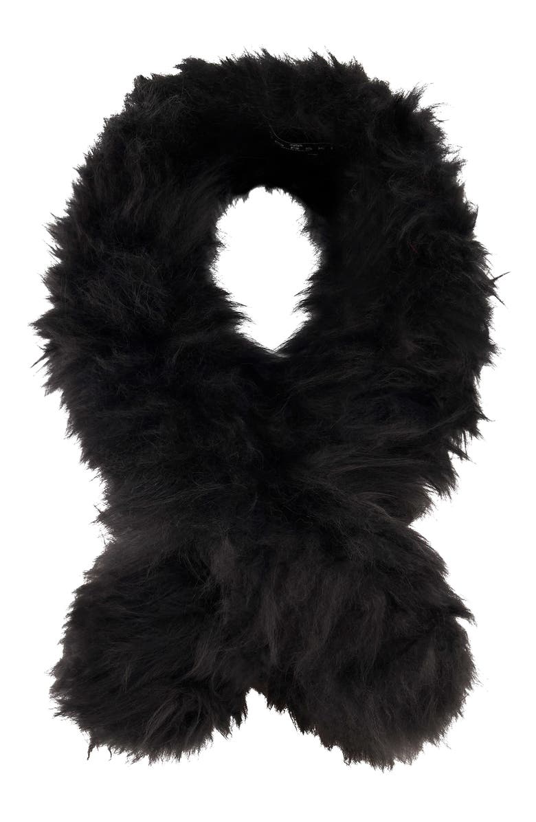 GORSKI Knit Cashmere Goat Pull-Through Scarf, Alternate, color, Black