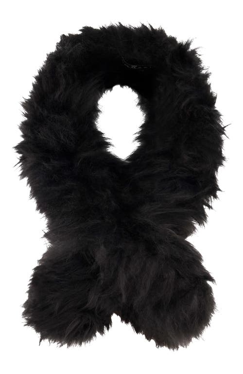 Gorski Knit Cashmere Goat Pull-through Scarf In Brown