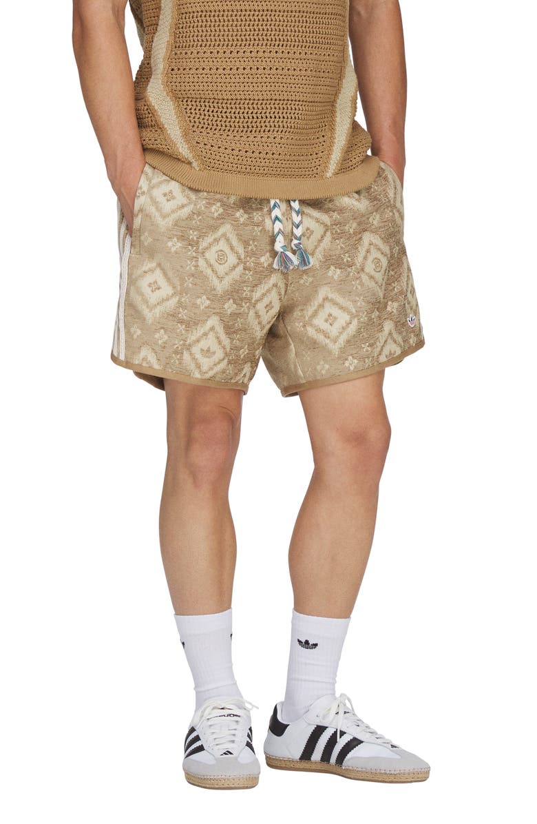 adidas Originals x CLOT Ikat Drawstring Shorts, Main, color, Warm Sandstone