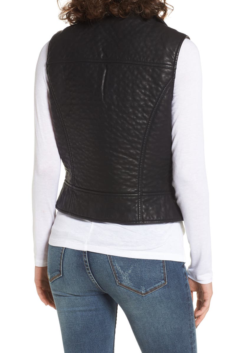 Marc New York Andrew Marc Billie Faux Leather Vest, Alternate, color,