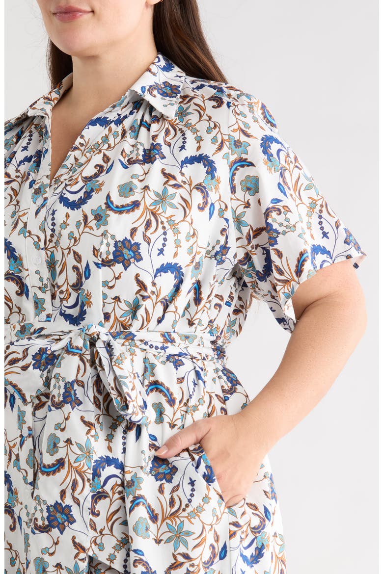 Ralston Floral Cotton Maxi Shirtdress, Alternate, color, OFF-WHITE-MULTI