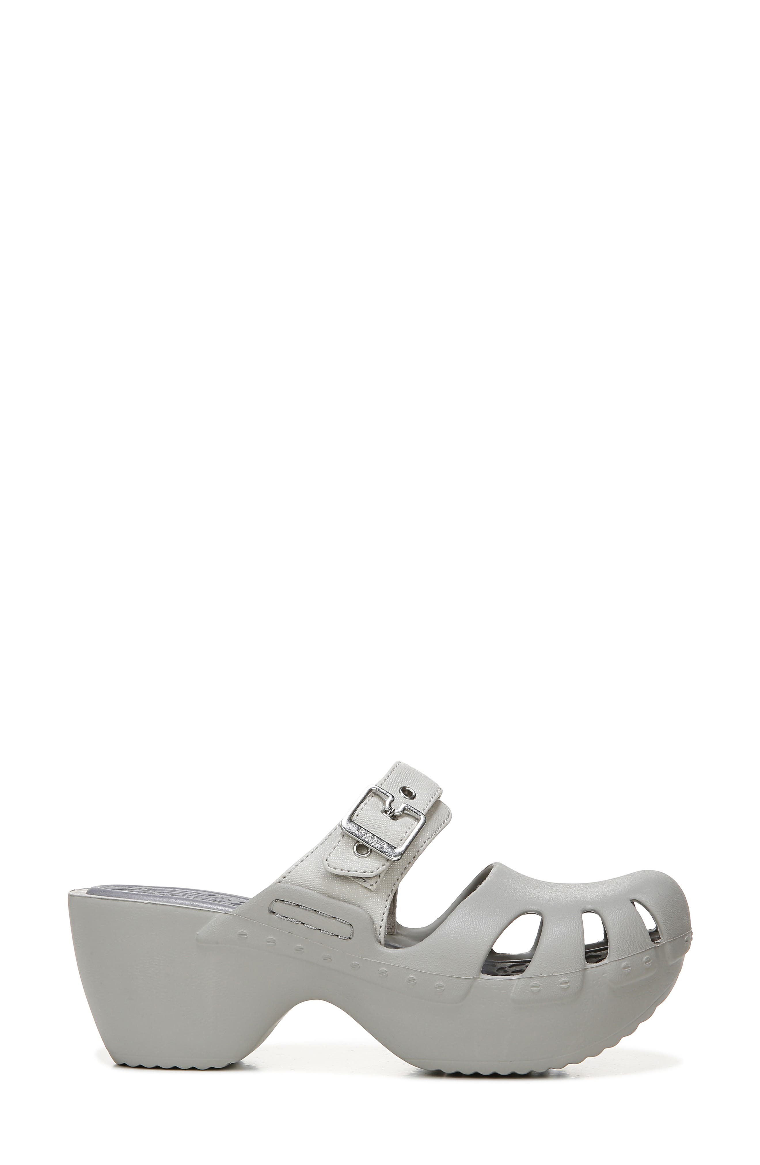 Dance On Clog, Alternate, color, SILVER FAUX LEATHER